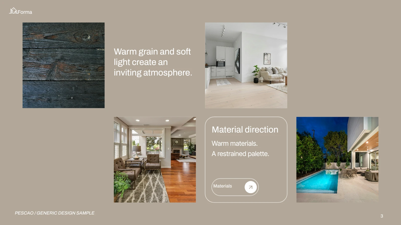 Forma / Material direction