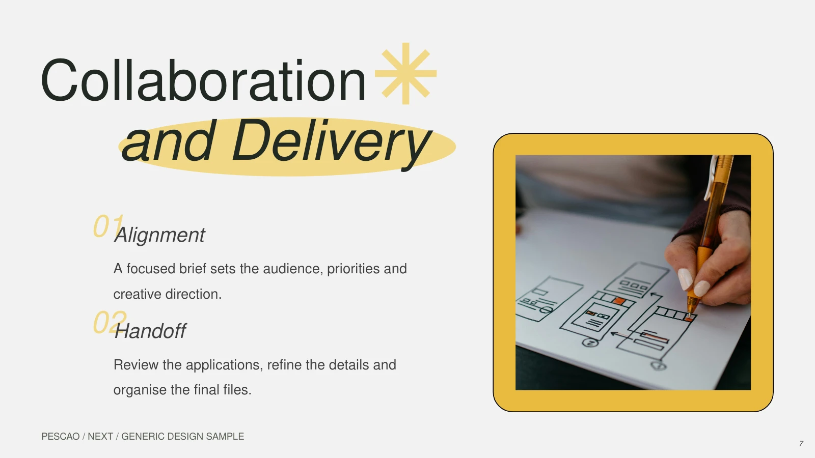 Next / Collaboration and delivery