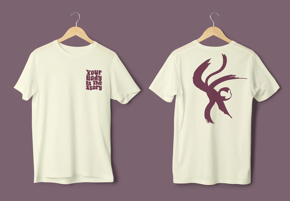 Graphic tee: burgundy