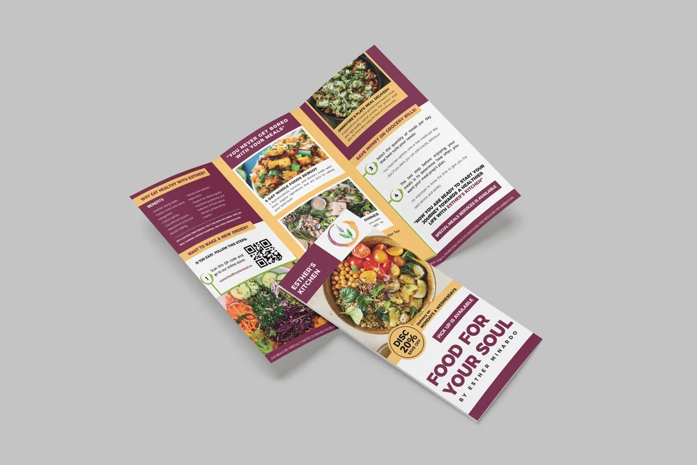 Folded food menu